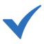 Icon image of a blue checkmark
